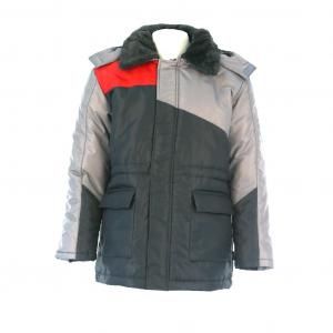 Куртка мужская утепленная "Юпитер" мод № 9 т.серый/серый/красный