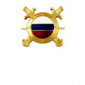Эмблема ВС МВД (золотая, металл, эмаль) нового образца
