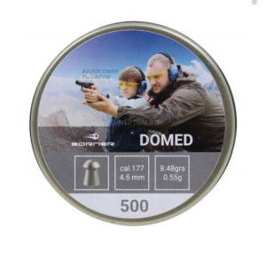 Пуля пневм. Borner "Domed", 4,5 (500 шт.) 0,55гр. (30 шт в коробке)
