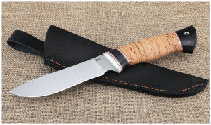Нож "РН 7" сталь 95Х18 (граб+береста) дл.клин.134мм