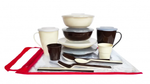 Набор посуды SOLARIS S1203 (2 персоны) ванильно-шоколадный 