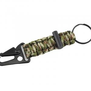 Брелок для ключей Tramp TRA-236 паракордовый (камуфляж) (карабин+кольцо для ключей+огниво)