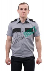 Рубашка "Охранник" серая с коротким рукавом