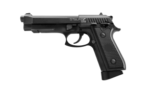 Пистолет пневм.Stalker STB (аналог "Taurus PT92" (Beretta 92)) к.4,5мм, металл, 100 м/с, HOP-UP, блоубэк, автоогонь, магазин 19 шариков, чёрный, 1100г 