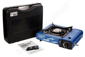 Плита газовая портативная CAMPING GURU PLUS(TS-233) в кейсе c переходником «Tourist»