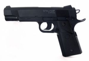 Пистолет пневматический Stalker S1911G (аналог "Colt 1911"), (пластик), калибр 4,5мм, скорость пули 120 м/с